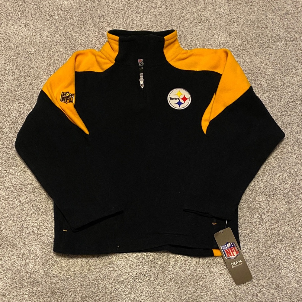 NFL Black and Gold Team Apparel Pullover kids large size 7 new
